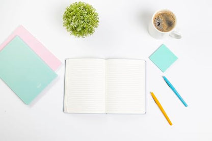Pearhead Hardcover Journal Notebook 6x8 – Blue Swan College-Ruled Writing Journal with 200 Lined Pages for Notes, Work & Journaling (Pack of 2) - color: Blue Swan Journal 2-pack