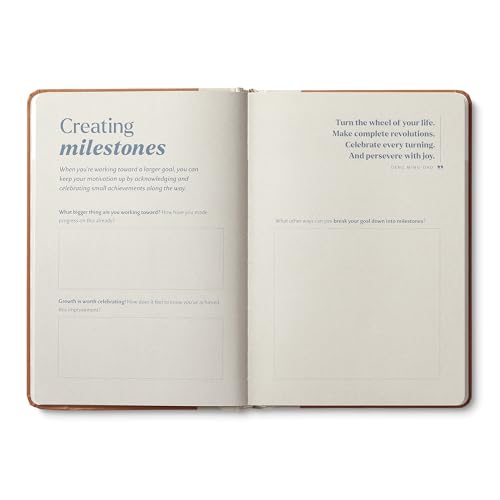 Compendium – Intention Every Day Guided Journal: A Daily Practice for Purpose and Clarity – A 5-Minute a Day Personal Growth Notebook – An Inspiring Daily Journal for Forming New Habits - color: Intention Sienna