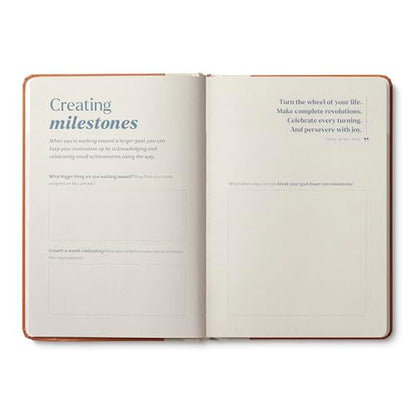 Compendium – Intention Every Day Guided Journal: A Daily Practice for Purpose and Clarity – A 5-Minute a Day Personal Growth Notebook – An Inspiring Daily Journal for Forming New Habits - color: Intention Sienna