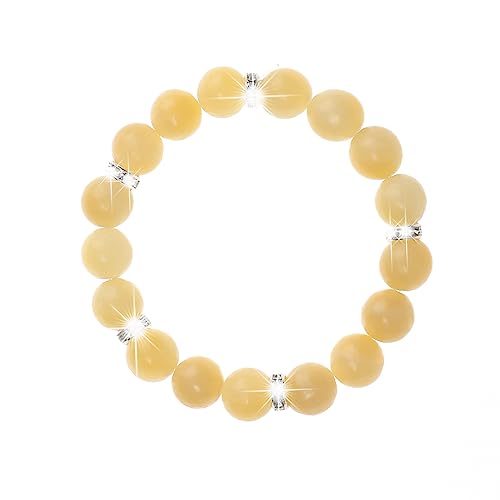 Healing Bracelet For Women Anxiety Crystal Bracelet Chakra Beaded Bracelets Rose Quartz Crystals And Healing Stones Yoga Bead Bracelet Calming Stretch Bracelet Stress Relief Gifts For Women - color: Yellow-Jade