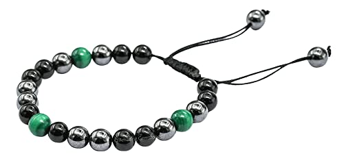 Amazing Gemstone Cancer Fighter Bracelets - Malachite Hematite Black Tourmaline Bracelet Set for Men Women Healing Crystal Gifts for Breast, Lung, Bowel, Prostate Cancer - color: Cancer Fighter