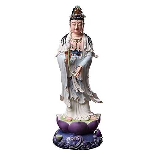 Sculpture Meditating Statue Zen Ceramic Bodhisattva Statue Household Lucky Enshrining Meditation Statue Ornament Figurine Sitting