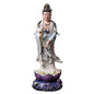 Sculpture Meditating Statue Zen Ceramic Bodhisattva Statue Household Lucky Enshrining Meditation Statue Ornament Figurine Sitting