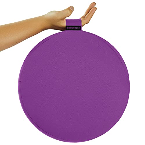 Retrospec Sedona Zafu Meditation Cushion Filled w/Buckwheat Hulls - Yoga Pillow for Meditation Practices - Machine Washable 100% Cotton Cover & Durable Carry Handle, Round