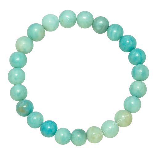 Amazing Gemstone Crystal Bracelet for Women Men's Gifts - Protection Healing Crystal Bracelet - 8mm Gemstone Beaded Stretchable Bracelet Pulseras Para Hombres Mujer Stocking Stuffers Mothers Day Gift (Amazonite) - color: Amazonite