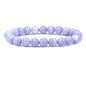 Keleny Gem Semi Precious Gemstones 8mm Round Beads Crystal Stretch Bracelets 7 Inch Unisex - color: A Grade Blue Lace Agate
