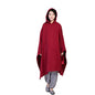 QIEZI Unisex Meditation Hooded Sit-in Cloak - color: Maroon, size: Large