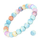 8mm Natural Gemstone Stretch Bracelet, Handmade Unisex Crystal Bracelets for Meditation, Yoga, Spiritual Healing & Positive Energy - color: Rainbow Bridge Agate