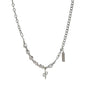 Y2k Irregular Necklace Star Pendant Moonlight Stone Fashion Collar Chain Design Spicy Silver Jewelry for Women - color: Style21