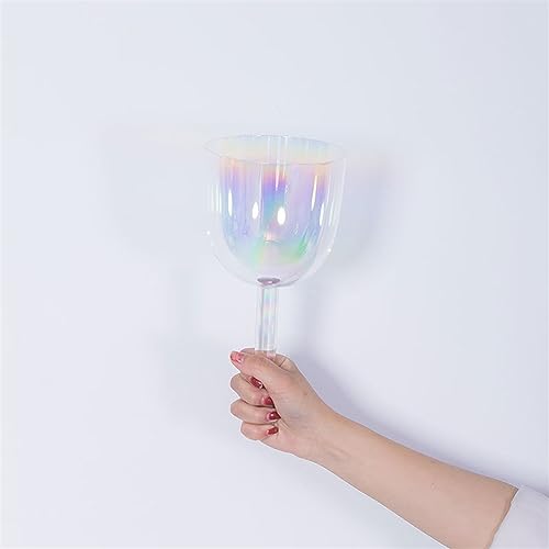 Hand-held Colourful Clear Crystal Singing Bowl With Heavy Duty Carrying Case, Professional Sound Healing Instrument for Yoga Meditation Zen (Color : 7Inch G#3) - color: 7Inch G#3