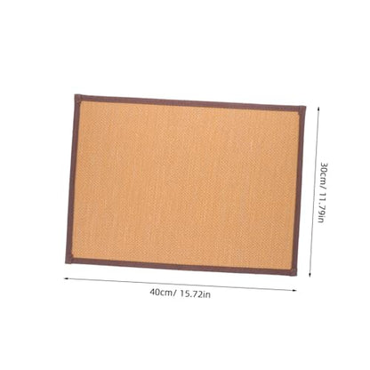 Woven Meditation Cushion Thick Floor Mat for Sitting Classic Carbonized Tatami Style Seat Pad for Bedroom Yoga Office Design with Smooth Surface