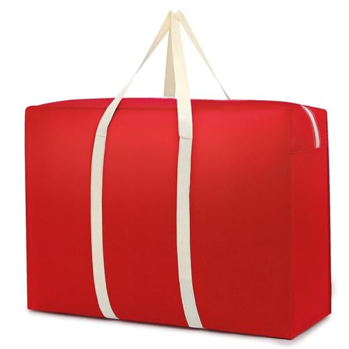 Outdoor Cushion Storage Bag Extra Large Moving Packing Luggage Bags Thickening Large Capacity Waterproof Home Luggage Bags Storage Clothing Organizing Bags for Outdoor(Red,M-60x25x40cm) - color: Red, size: M-60x25x40cm
