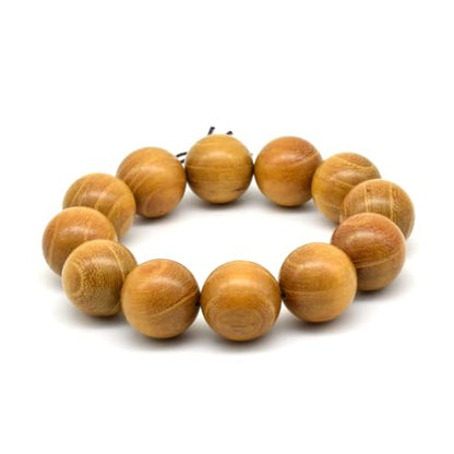 Zen Dear Natural Golden Sandalwood Mexican Bocote Mala Prayer Bead Bracelet Link Wrist Necklace Mala Beads - style: 20mm 12 beads