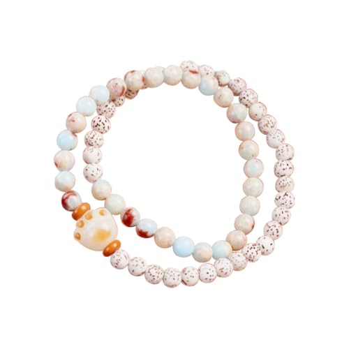 Natural Star Moon Bodhi Bracelet for Women Men Double-loop Winding Star Moon Bead Bracelet Meditatioon Healing Anxiety Relief Energy Buddha Bead Bracelets Birthday Gift - color: Bodhi 72