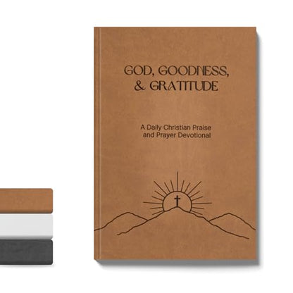 Gratitude Gifted Christian Prayer Journal - Light Brown with 5-Minute Guided Gratitude Journal - Sage for Men & Women