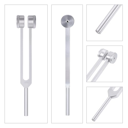 Tuning Fork for Healing 128Hz with Hammer, Sound Healing Therapy Frequency Tool for Meditation, Reiki Supplies Kit, Aluminum Alloy 128 Hz Wellness Instrument with Pouch