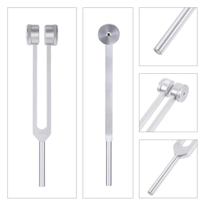 Tuning Fork for Healing 128Hz with Hammer, Sound Healing Therapy Frequency Tool for Meditation, Reiki Supplies Kit, Aluminum Alloy 128 Hz Wellness Instrument with Pouch