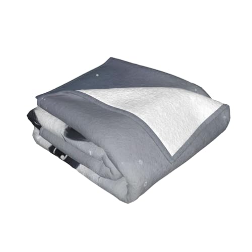 Flannel Throw Blanket 50x40 Inch, Panda Prints Anti-Pilling Warm Fuzzy Blankets for Bed Sofa Couch Travel - color: Panda, size: 50x40 Inch