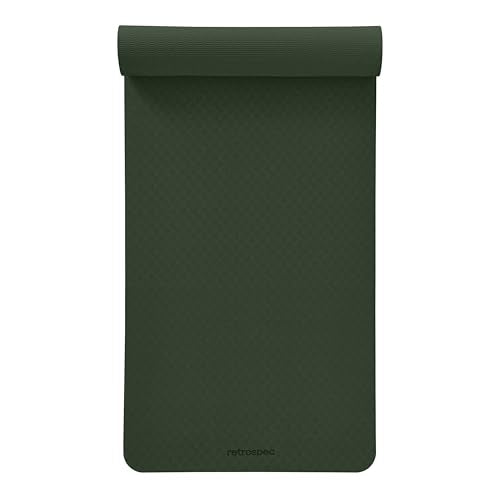 Retrospec Zuma Yoga Mat | 1/2 Inch Thick Non Slip Workout Mat | TPE Exercise Mat for Yoga, Pilates & Stretching | 72x24in