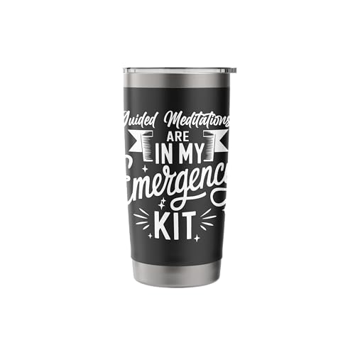 Emergency Kit for Guided Meditations Design Stainless Steel Insulated Tumbler - color: Black