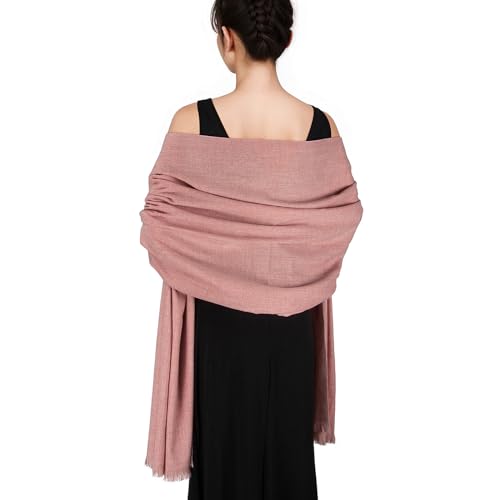 Pashmina shawls and wraps for Evening Dresses Scarf for Women Winter Shawl Wraps for Women Weedings - color: Pink-1