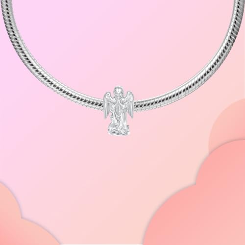 Prayer Cross Elephant Airplane Suitcase Charm 925 Sterling Silver Charms fits for Bracelets Necklace Pendant Bead Charms Jewelry Gift for Women Family - color: Prayer Angel Charm