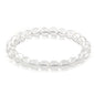 Natural Gemstones Bracelet 8mm Chakra Round Beads Energy Power Crystal Reiki Healing Elastic Stretch 7 Inch for Women Men Unisex - color: Rock Crystal