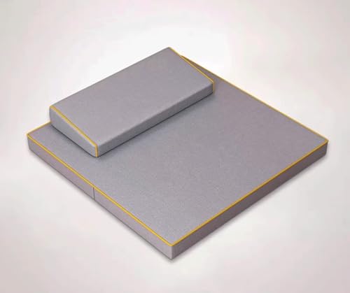 Meditation Mats, Futons, Household Folding, Thickened Fabrics, Coconut Palm, Kneeling Mat(Size:60x60cm(24x24inch),Color:light gray-1) - color: light gray-1, size: 60x60cm(24x24inch)