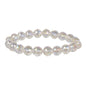 Justinstones Gemstone Crystals Chakra Beads Bracelet Crystal Healing 10mm Round Stretchable Bracelet for Her Gift - color: Faceted Rainbow Clear Quartz