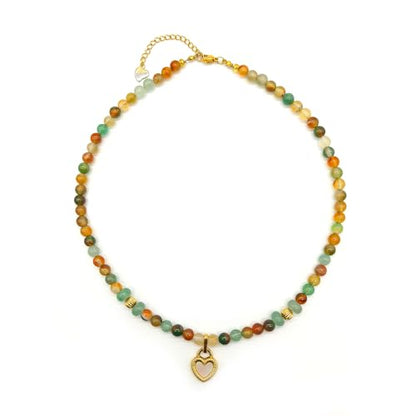 Crystal Pendant Necklaces Healing love Women's Men's choker Obsidian Tiger eye White Crystal Black Gold waterproof dainty Charm stackable statement Cute Stone necklace Unisex - style: PeacockAgate