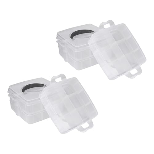 GALPADA 2pcs Cosmetics Boxes Toy Holders Handheld Boxes Storage Storage Bins Acrylic Tool Cases