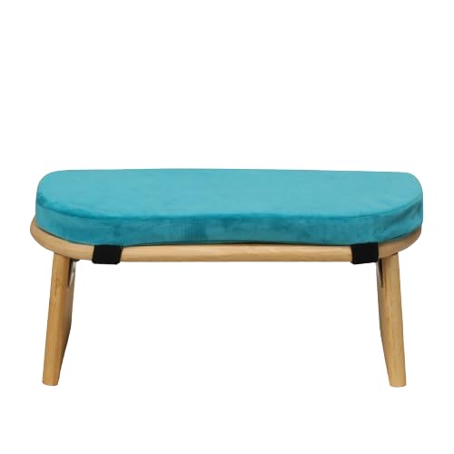 Meditation Bench Basic Kneeling Ergonomic Seat Meditation Stool,Folding Yoga Stool, Sturdy Prayer Bench,Comfortable for Kneeling or Sitting, Blue - color: Blue, size: 19.5 × 7.8 × 6.7inch