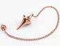 Space Ship Design UFO Cone Point Copper Metal Pendulum Healing dowsing Divination Meditation Metaphysical Reiki Pendulum - color: Copper Metal Pendulums