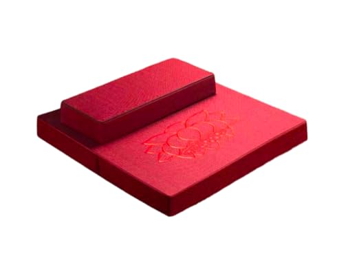 Large and Meditation Cushion,Square Handcrafted Meditation Mat,Portable Foldable Floor Cushion Outdoor Coconut Fibre Linen Yoga Cushion(Size:24x24inch,Color:Red) - color: Red, size: 24x24inch