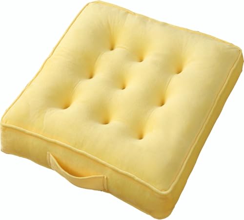 Square Meditation Floor Pillows with Handle, Seat Cushions for Adults, Thicken Crystal Velvet Seat Cushion with Pearl Cotton Filling for Yoga Living Room Balcony Outdoor Tatami(C,40X40X8CM/16X16X3IN) - color: C, size: 40X40X8CM/16X16X3IN