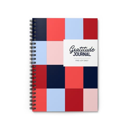 Spiral Gratitude Journal | Matte Geometric Notebook H