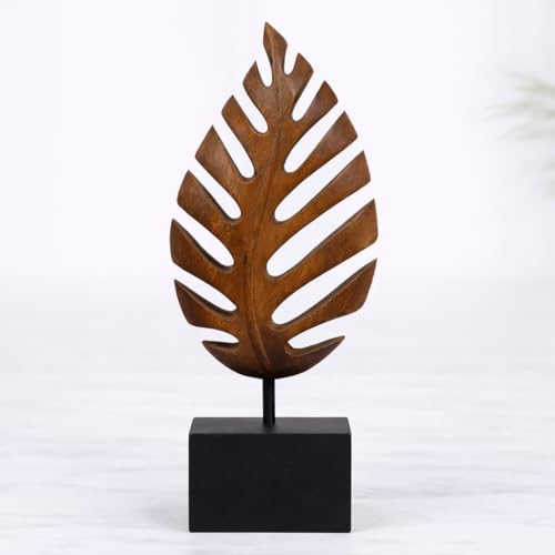 Solid Wood Leaf Sculpture, Gift for Mom, Home Decor, Living Room, Boho, Coffee Table, Centerpiece Table Decorations, Mantle, Bathroom Shelf, Farmhouse, Christmas Decorations