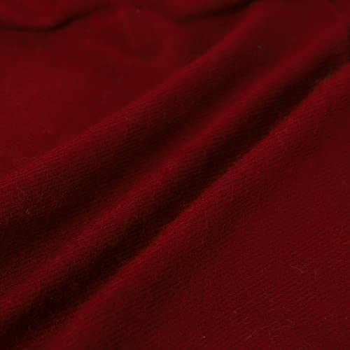 Handmade Wool Meditation Shawl Yoga Prayer Shawl For Spiritual Healing Practice Wrap Blanket for Men &Women - color: Burgandy