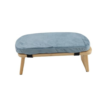 Meditation Bench, Folding Kneeling Meditation Stool, Removable Cushion Stool with Magnetic Locking Hinges, Ideal for Indoor & Outdoor Yoga & Prayer (Light Blue) - color: Light Blue