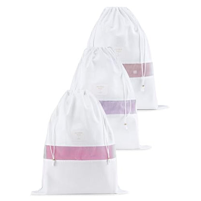 Hayden Hill Luxury Organic Cotton Dust Bags For Handbags - 3 Pack Large - 23" Purse Dust Bags, Shoe Bags and Handbag Covers For Storage - Carbon Neutral Protector Dustbags - style: Large 23"