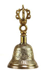 ASHIRWAD Tibetan Hand Bell 4, 5 & 6 inches for Meditation & Prayer Dorje Vajra (4.5 inches) - size: 4.5 inches