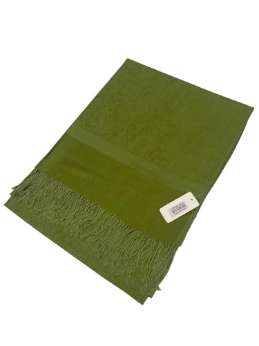 Pashmina Shawl Wrap for Women Soft Lightweight Multi-Purpose Scarf for Weddings, Parties & Casual Wear - color: Olive Drab-pl1814