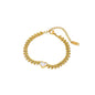 Solza Gold Bracelet for Women – Stainless Steel Heart Link Chain Jewelry, Adjustable Non-Tarnish Gold-Plated Bracelet, Stylish Stackable Bracelet for Everyday & Special Occasions - style: Bar Link
