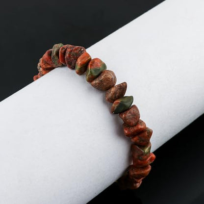 Genuine Raw Gemstone Bracelet, Handmade Bohemian Jewelry, Rough Stone Gold Plated Bracelet, Chakra & Healing Crystals, Christmas Gift for Her (Size.7+1inch)