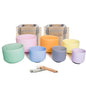 Hye-eun 432hz Crystal Singing Bowl Set of 7pcs Light Color Frosted Quartz Chakra Sound Bowl with 2 Pcs Carry Case Bag for Cleansing Stress Relief- Spiritual Mindfulness - color: 6-12 Inch 432hz Light Color 7pcs