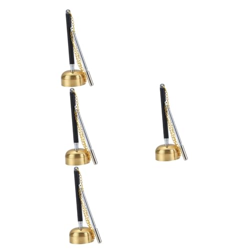 Temple Supplies Meditation Bell Meditation Cushion Brass Call Bell Dinner Bell Desk Topper Classroom Bell Handbell Instrument Handheld Bell The Bell Metal Nurse Desktop(4pcs) - color: 4pcs