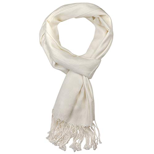 Falari Women's Soft Solid Color Pashmina Shawl Wrap Scarf, for Wedding, Bridesmaid Gifts, Evening Dress - color: Off-white