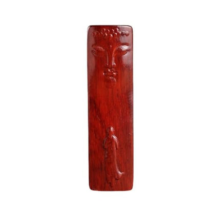 Antique Amulets Wooden Statue Accents Zen Meditation Wood Sculpture Decor for Living Room Spa Or Yoga Studio Centerpiece Books Living Room Bedroom Ornament