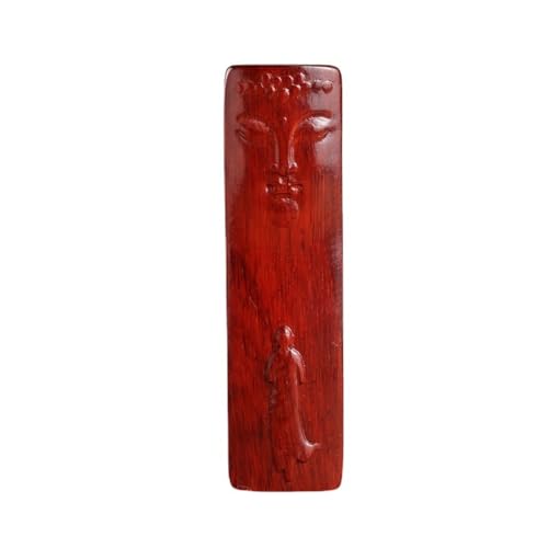 Antique Amulets Wooden Statue Accents Zen Meditation Wood Sculpture Decor for Living Room Spa Or Yoga Studio Centerpiece Books Living Room Bedroom Ornament