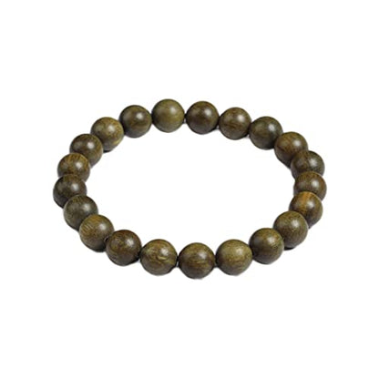 COLORFUL BLING Handmade Wooden Prayer Beaded Bracelet for Men Women Tibetan Buddhist Meditation Mala Beaded Stretch Bracelet Bangle Wood Jewelry - color: green